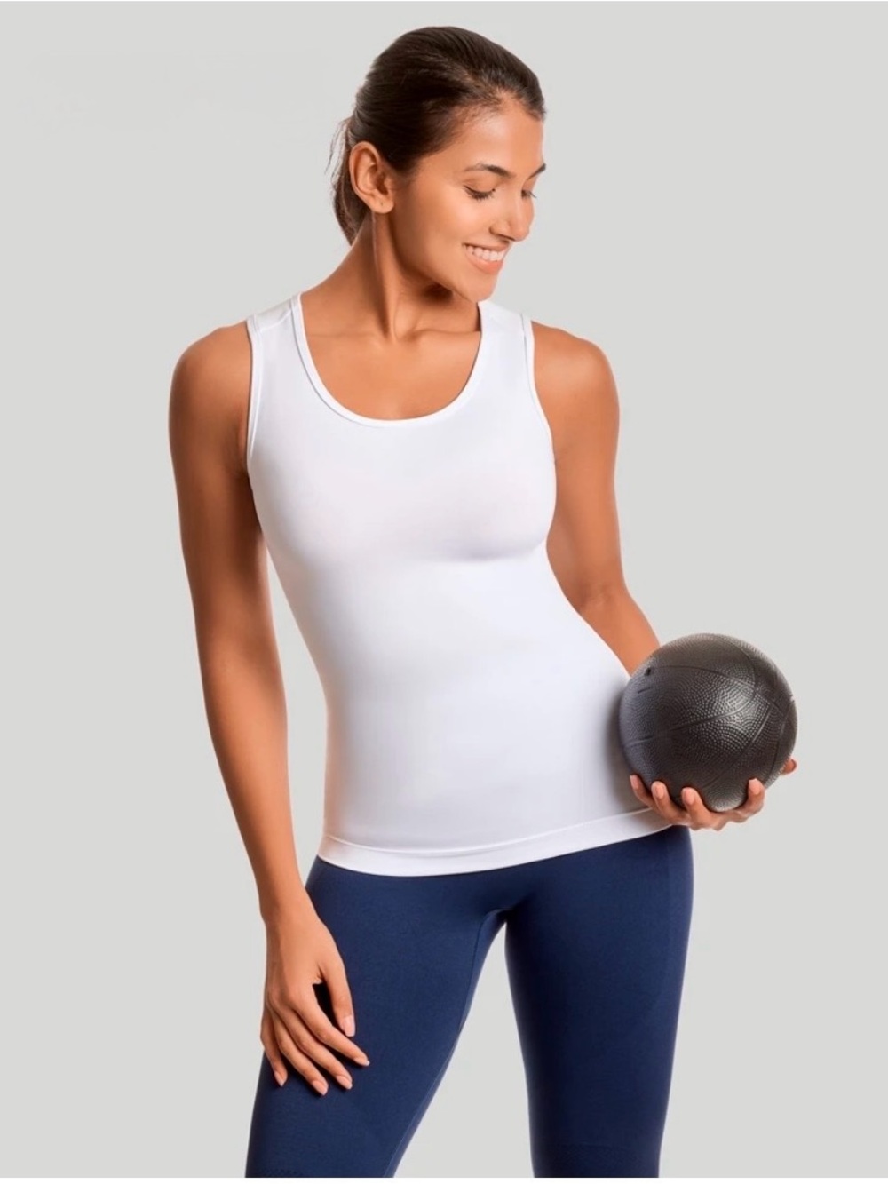 Women’s White Shoulder Support Tank Top - Comfortable Everyday Layer/ NWT / M